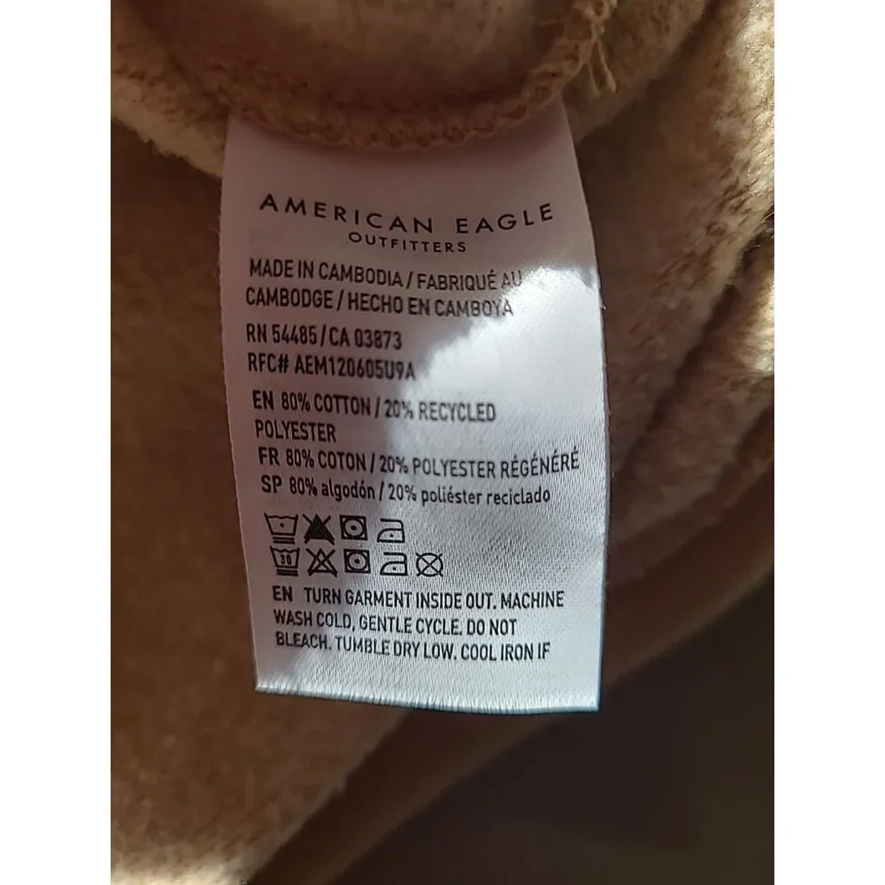 American Eagle Women Pullover S Big Hugs Keep Smiling Graphic Oversized Hoodie‎